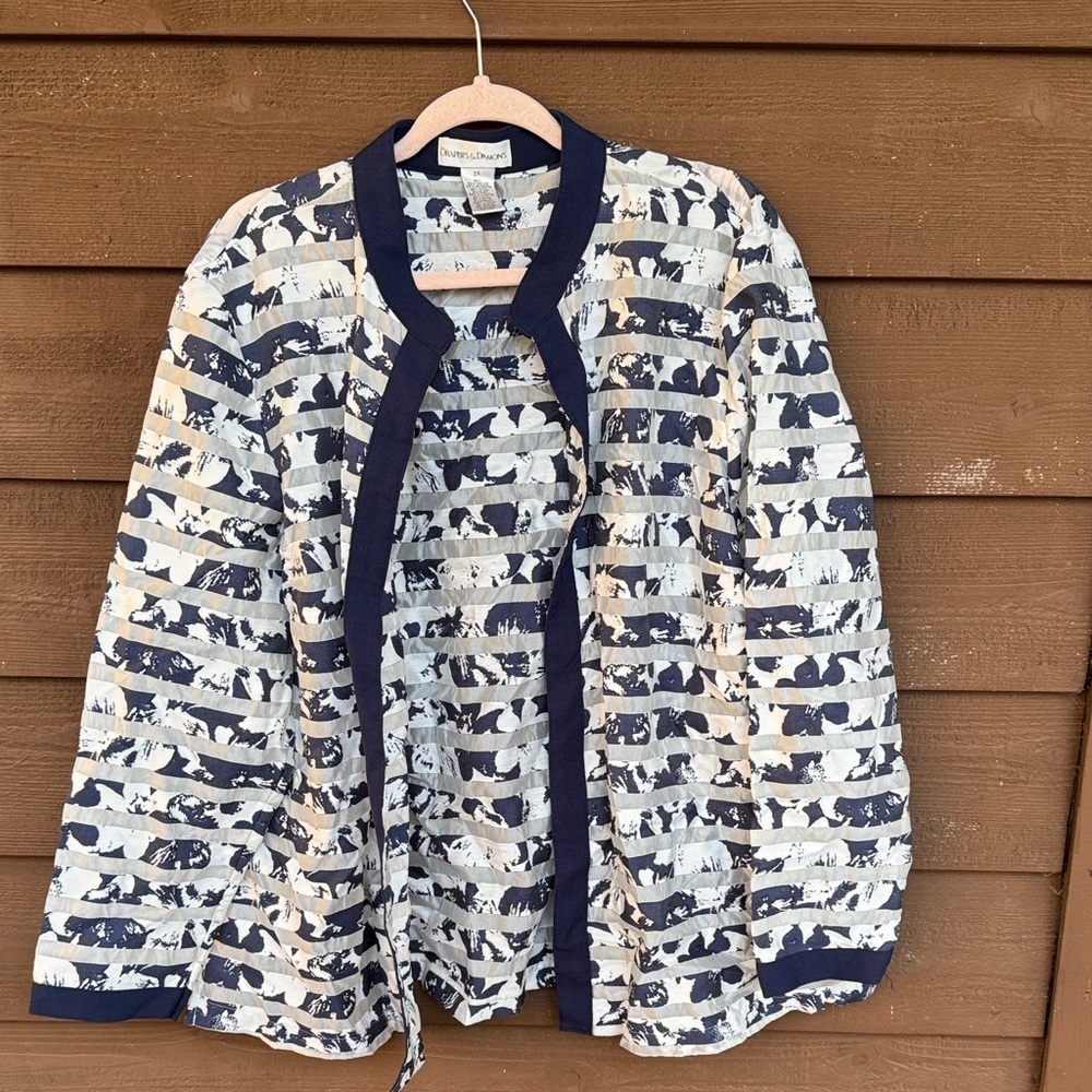 Draper's & Damon's Navy and White Jacket size 2X